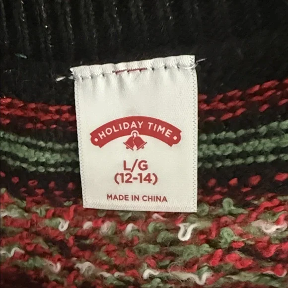 3/$20 Festive Black and Red Holiday Sweater - Picture 6 of 6